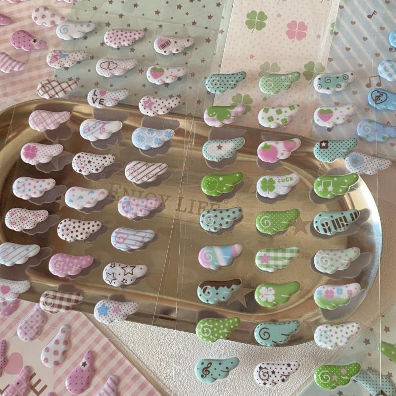 1Piece Cute Bubble Wings Y2K Sticker For Phone Camera Luggage Journal Sticker Kawaii Decoration Sticker Gift