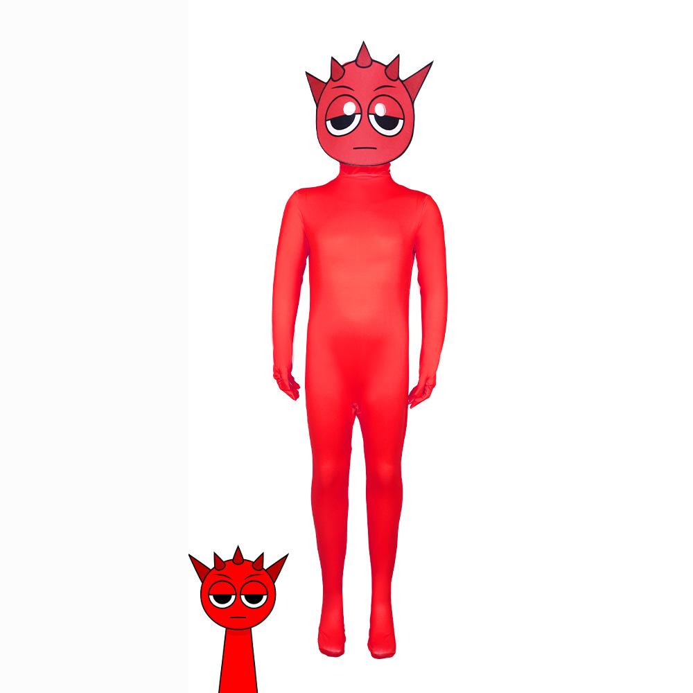Cadılar Bayramı Sprunki Incredibox Cosplay Kostümü Oyun Aksesuarı Tayt