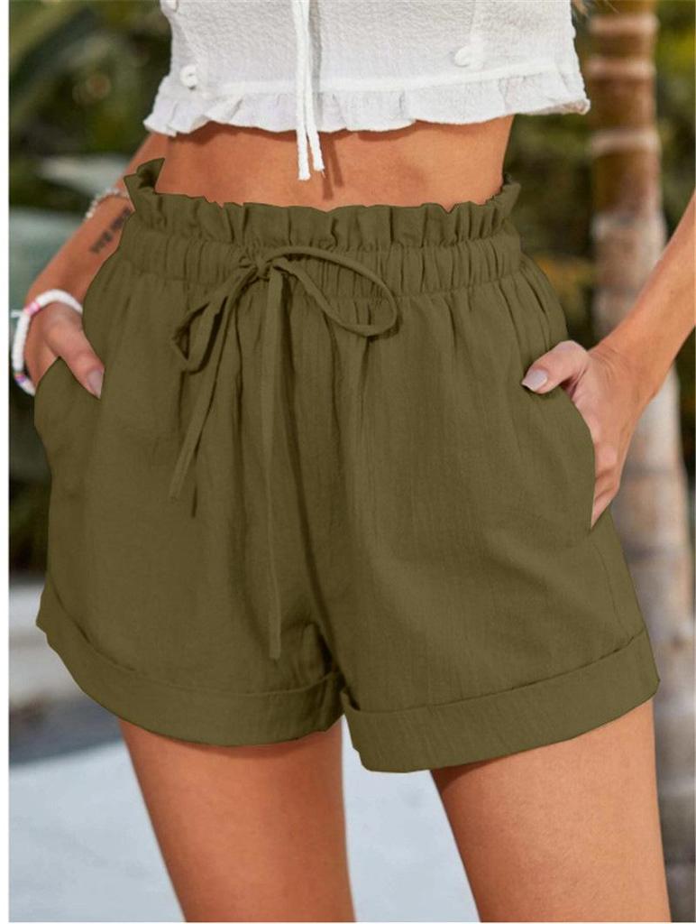2026 Summer Women's Solid Color Loose Casual Fashion Shorts - European & American Style