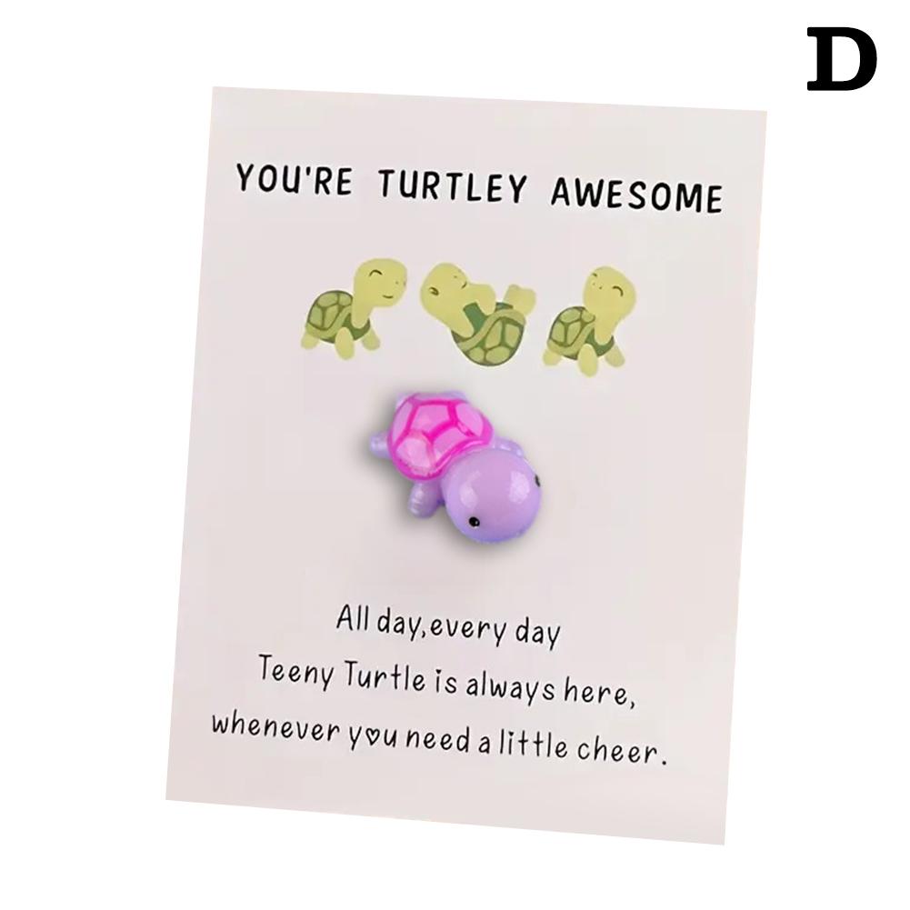 You're Turtley Awesome Animal Pun Thank You Note Cards Greeting Card Mini Sea Turtle Figure Pocket Favors Toddlers Party Gift