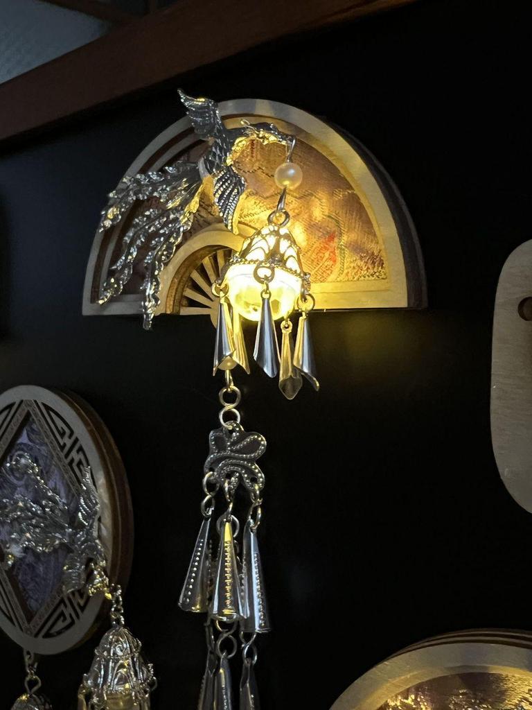 Aimant de réfrigérateur lumineux style brocart Song lumineux