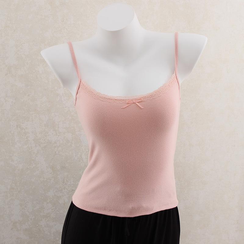 Pure Desire Women s Slim-fit Bow Spaghetti Strap Comfortable Vest L розовый