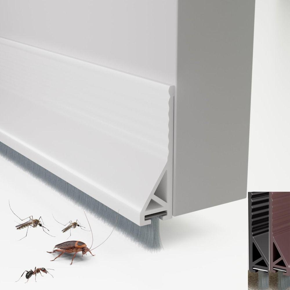 39" Length Door Seal Strip Brush Design Door Draft Stopper Under Door Gap Filler  Universal Fit
