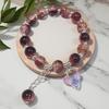 2026 Iridescent Butterfly Bracelet - Colorful 10mm Beads, Color-block Design, Cross-border Gift