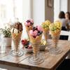 Metal Basket Ice Cream Cone Holder Conical Spring Waffle Display Stand  Anniversary Party