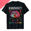 Funny Neurodiversity Brain Autism Awareness ASD ADHD Unisex Women TShirt Graphic Tee Y2k Top Lovely Gifts Short Sleeve