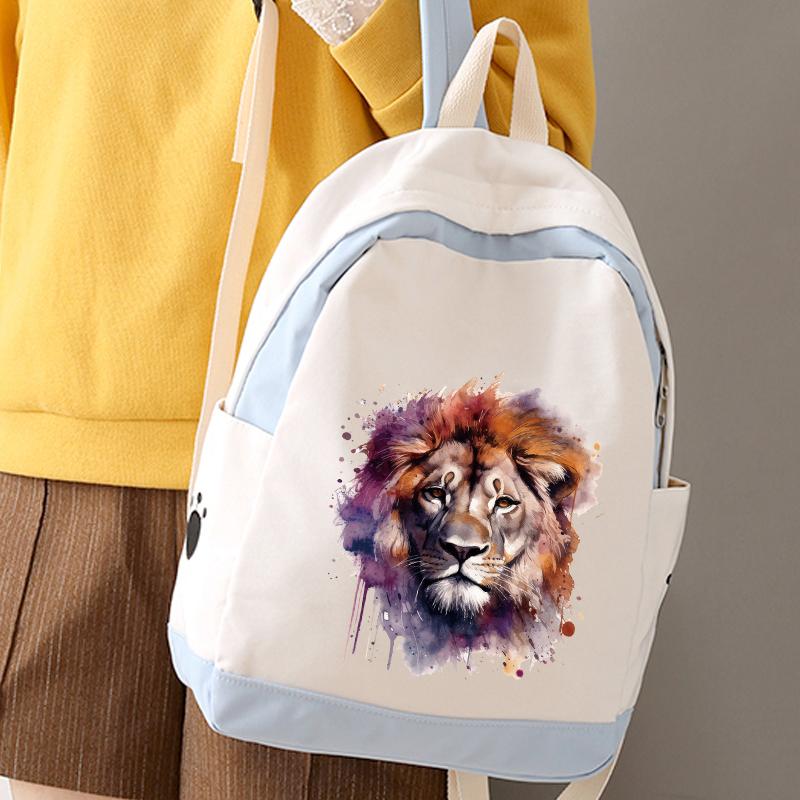 Wild Lions HTV Heat Transfer Vinyl Sticker Iron On Patch DIY Thermal Transfer Decal for Kids Clothes Bags Custom DTF
