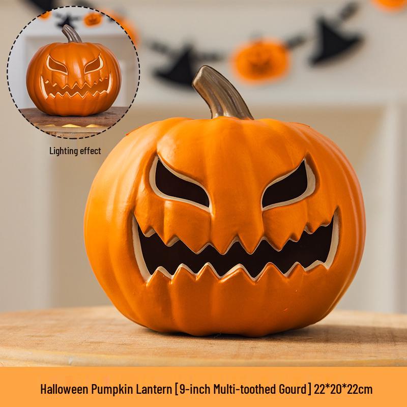 Luminous White Pumpkin Lantern: Large Halloween Decoration for Shopping Malls & Theme Events