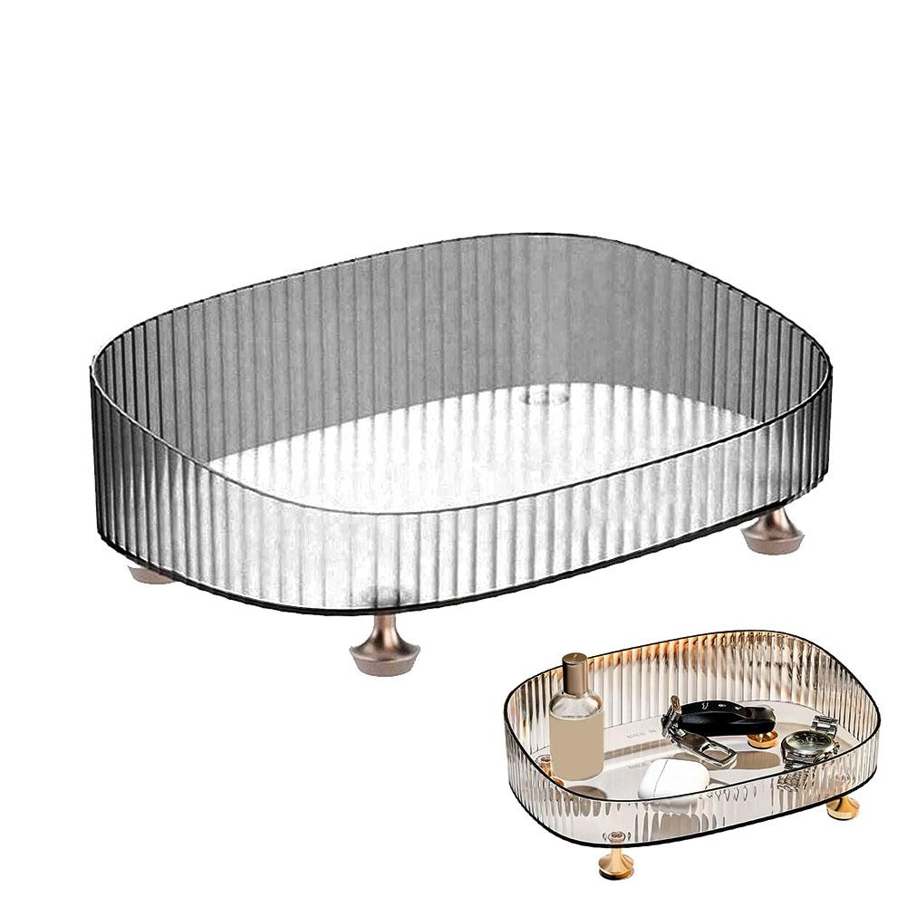 

Decorative Makeup Perfume Organizer - Bathroom Vanity Tray Countertop Storage for Cosmetics Desktop Dresser Box