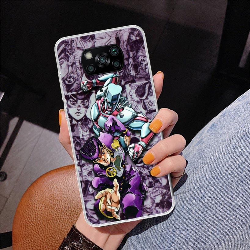JoJo Bizarre Adventures Anime Phone Case For Xiaomi Poco X7 X6 X5 Pro F7 Ultra Redmi 15C 15 13C 13 12C 12 10 10A 10C 9 9A 9C 9T