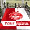 Custom Name Aberdeen Crystal Velvet Floor Rug Personalized Text Soft Carpet Home Decor