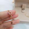 Goldener Diamantring mit runder, weicher Kette, verstellbar und einziehbar, für Damen, elegant und charmant, leichter Luxusschmuck
