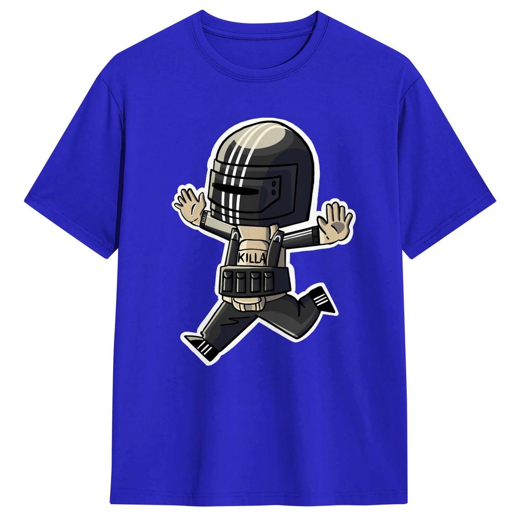 Vintage T Shirt EscapeFromTarkov Killa Running Chibi Cotton TShirts for Mens Summer Y2K Retro Casual Short Sleeve Tops