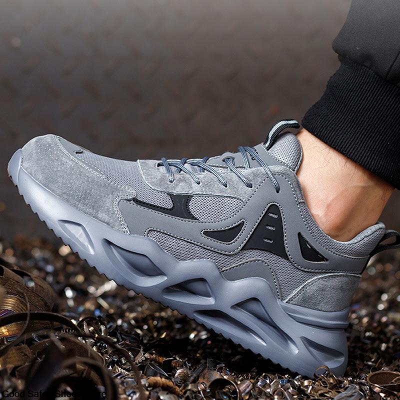 Men Breathable Safety Shoes Indestructible Puncture-Proof Work Sneakers Men Light Work Shoes Male Protective Steel Toe Shoes