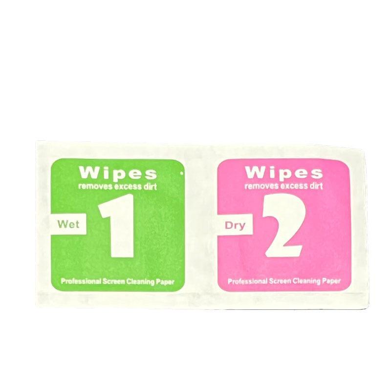 In Stock: Alcohol Wipes for Phone Screen Film Application – Includes Wet & Dry Wipes, 3x3.7, 4x4, 5x5. Free Shipping.