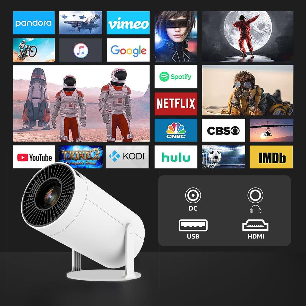 Factory Price Latest Mini WiFi Smart Android 11 Projector Mini Video LCD Projector Support 4k Mirror Screen System Projector