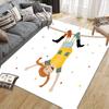 Pippi Cartoon Flannel Printed Carpet, Home Sofa Decoration for Living Room & Bedroom, Non‑Slip Play Flannel Floor Mat for Game Room