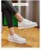 Women's Genuine Leather Thick-Soled White Shoes, Spring 2026 New Arrival, Versatile Platform Sneakers That Slim the Feet.