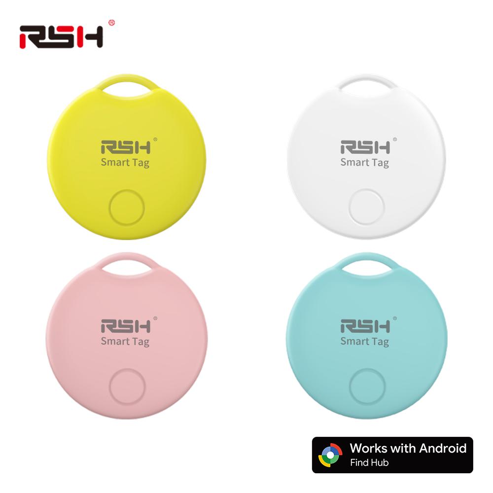 RSH 4PCS Android Tracker Work With Google's Find Hub App Navigation Locate Key Bag Finder for Samsung Xiaomi Pixel Smart Tag GMS