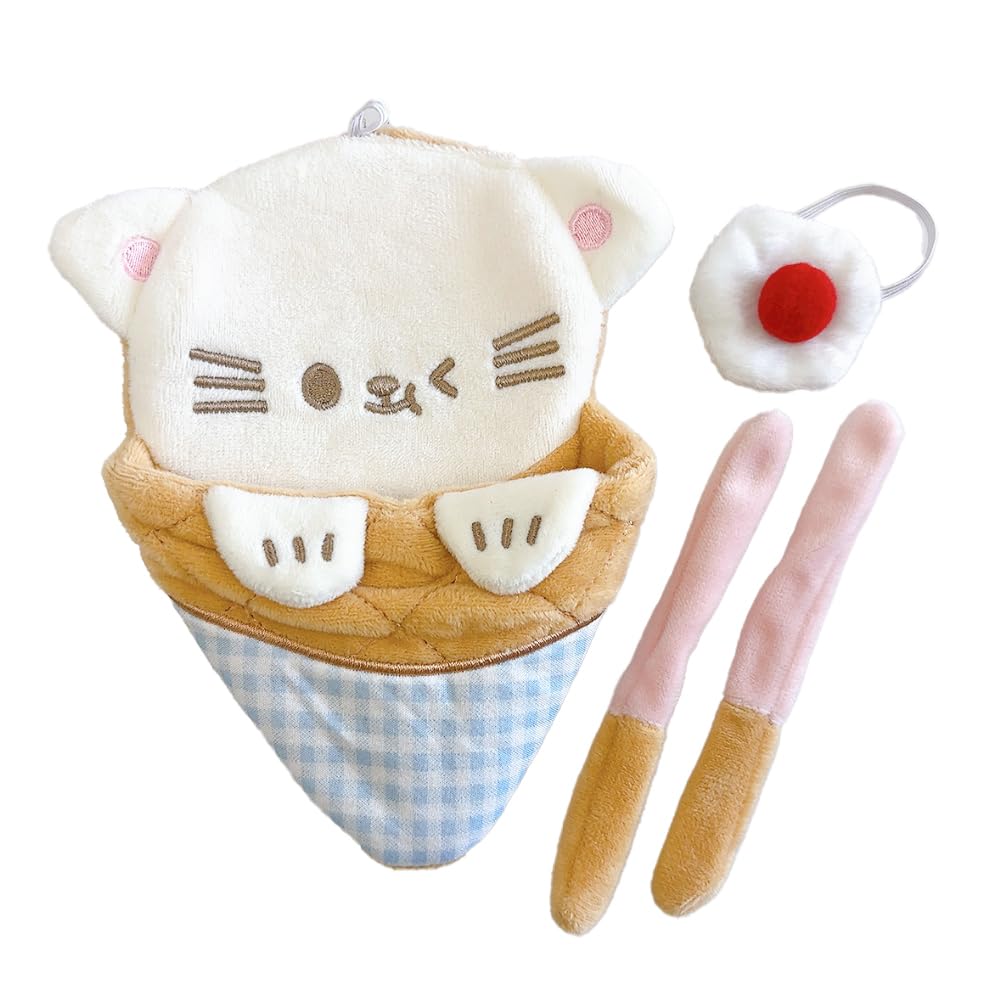Crepe-shaped Plush Toy Costume [cat] for 10cm Plush Toy, Plush Clothes, Kigurumi Accessories, Otaku Activities, Doll, Mascot, Kpopdoll Costume [Used]