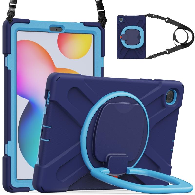 360 Rotating Stand Strap Case for Samsung Galaxy Tab A7 Lite 8.7 A10.1 A8 10.5 S6 Lite 10.4 Hybird Armor Protective Tablet Cover