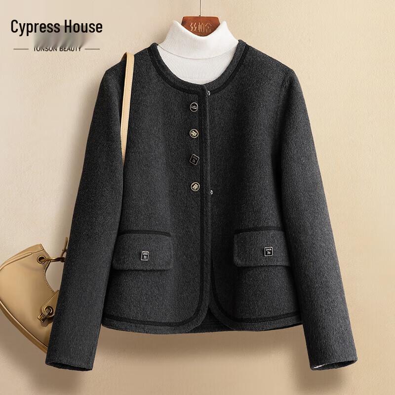 

Sybyl Charm Женское двустороннее пальто из мериносовой шерсти с круглым вырезом XL