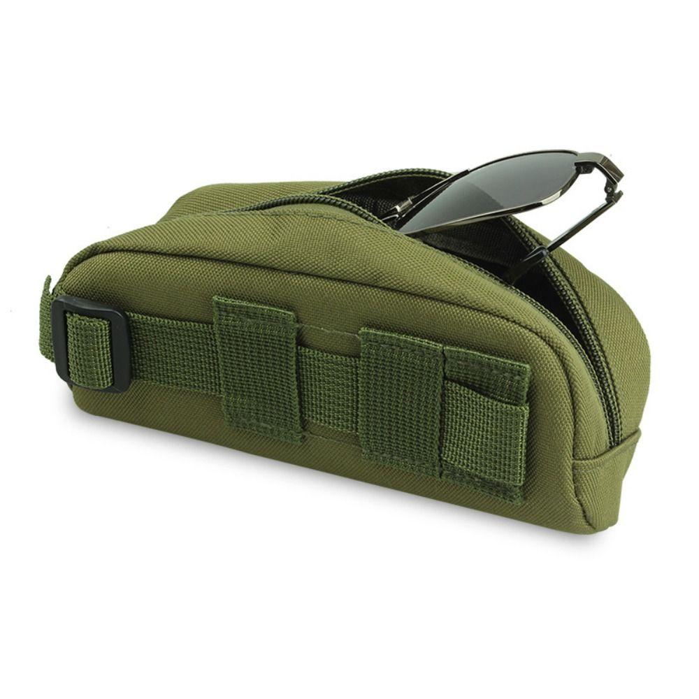 Large Capacity Zipper Sunglasses Bag Waist Hanging Eyeglasses Case Bag Outdoor