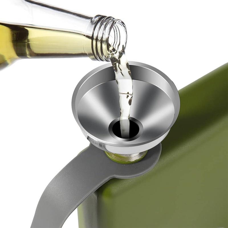1 Set Flachmann für Whiskey 9oz 304 Edelstahl Flachmann mit Trichter Auslaufsicher Camping Whiskey Flasche.