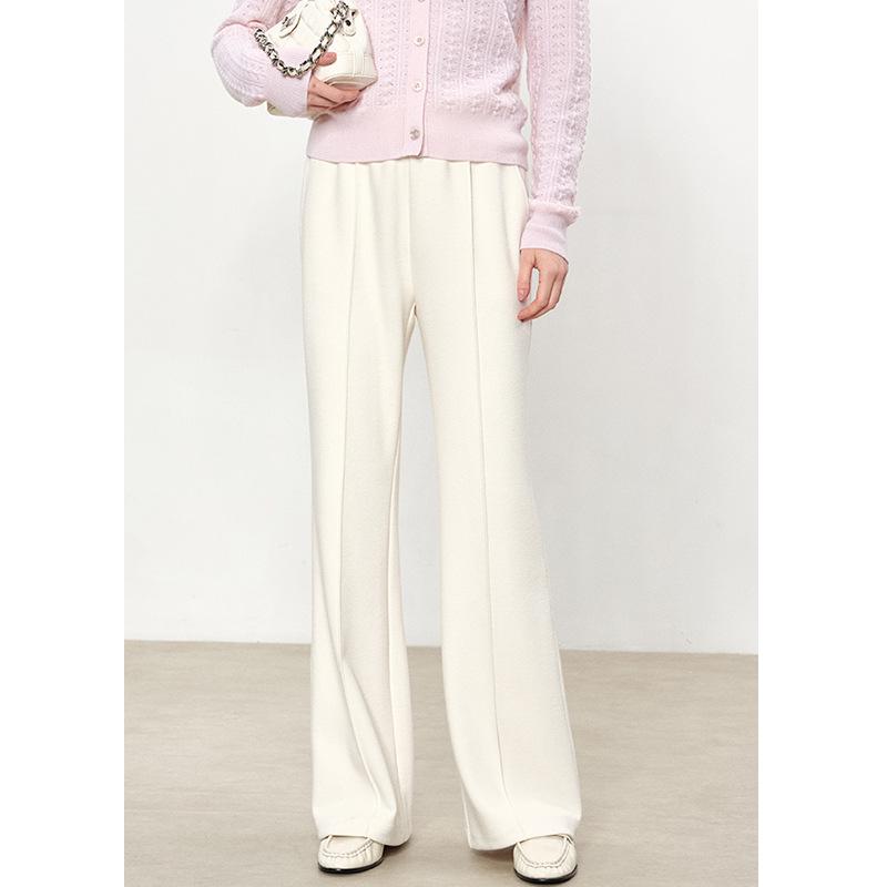 2025 Autumn/Winter Women's Elastic Waist Casual Wide-Leg Trousers: Slimming & Stylish