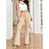 High Waist Stretchy Flared Jeans Women - Ultra Comfortable Wide Leg Denim Pants With Rise Fit