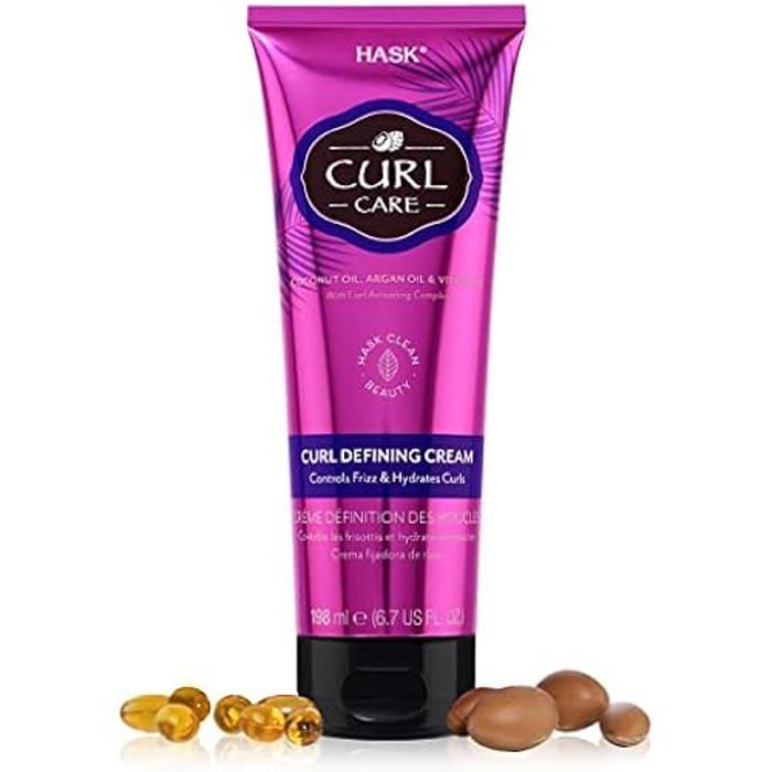 Crème de soin capillaire - HASK - Curl Care - Cheveux bouclés - Ingrédients naturels - 198 ml