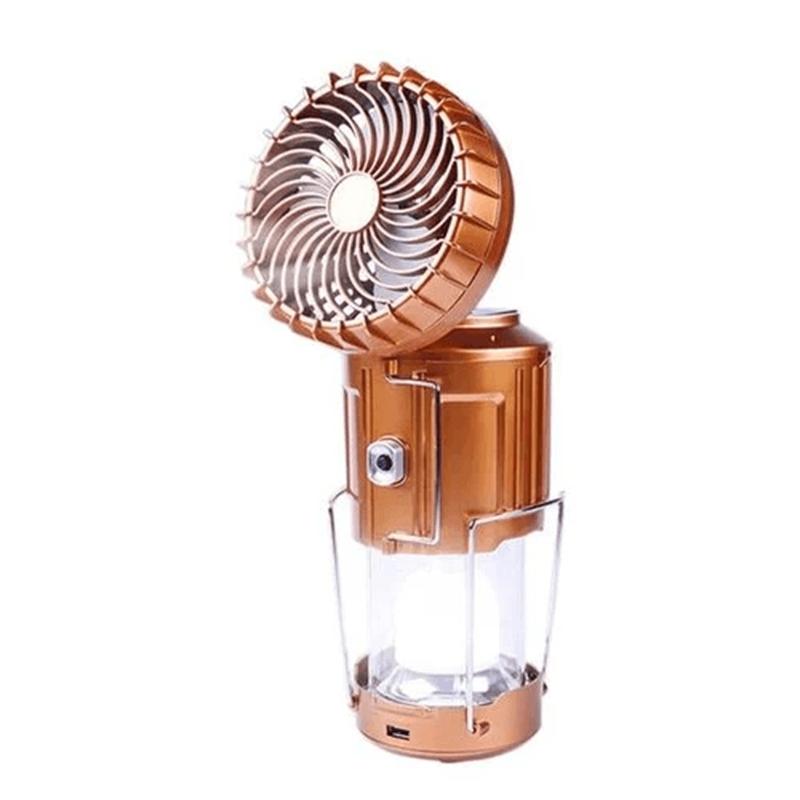 Solar Camping Lantern With Fan Portable Stretchable Electric Fan Emergency Light Outdoor Lighting Rechargeable LED Tent Light