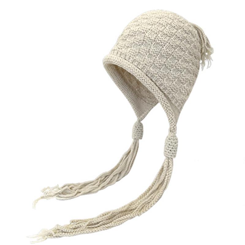 Hat Style Versatile Sweet Solid Color Minimalist Warm Knitted Hatscaps
