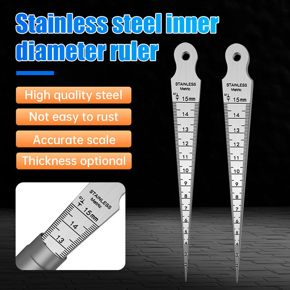 Taper Gauge Feeler 1-15mm Stainless Steel Gap Hole Measuring Tool Thickness Gauge Measuring Probes Aperture Measurement Tool