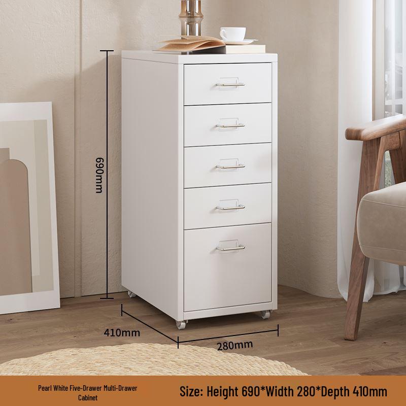 Haiermer Dopamine Metal Multi-Layer Storage Cabinet for Bedside or Under-Table Use