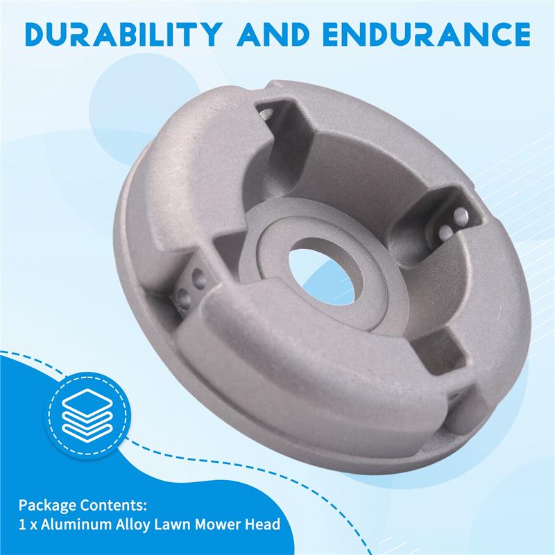 A96I-1Pc Universal Aluminum Alloy Lawn Mower Head Mower Head With Nylon Steel Lawn Mowing Line Lawn Mower Replacement Parts