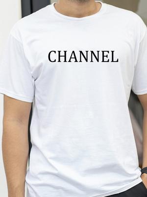 CHANNEL Męski Damski letni nadruk oversize luźny casualowy okrągły dekolt z długim rękawem Koszulka top Moda Streetwear Oversize O-Neck