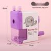 Cartoon Pencil Sharpener with Creative and Effortless Single-hole Pencil-sharpening Mechanism, Hand-cranked Pencil Knife, Student Stationery.