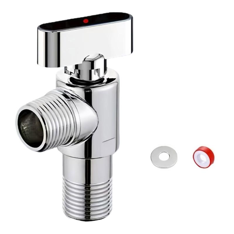 1/2inch Water Shut Off Valves with Handle Universal Water Flows Control Valves Hot/Cold Water Turn Angle Stop Valves