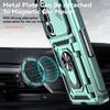 360 ° Rotat Metal Car Bracket Ring Soft TPU+Hard PC Solid Color Armor Phone Case For Samsung Galaxy Z Fold 7 6 5 4 Bumper Cover