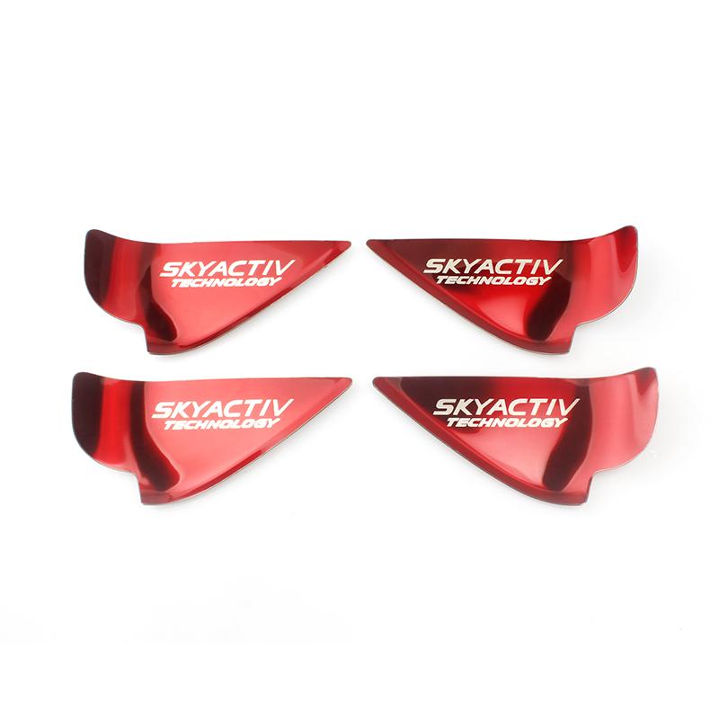 

Наклейки на внутреннюю дверную ручку автомобиля для Mazda 3 6 BL BM GJ CX3 CX-5 CX5 KE KF CX7 CX9 MX5 Axela ATENZA, аксессуары красный