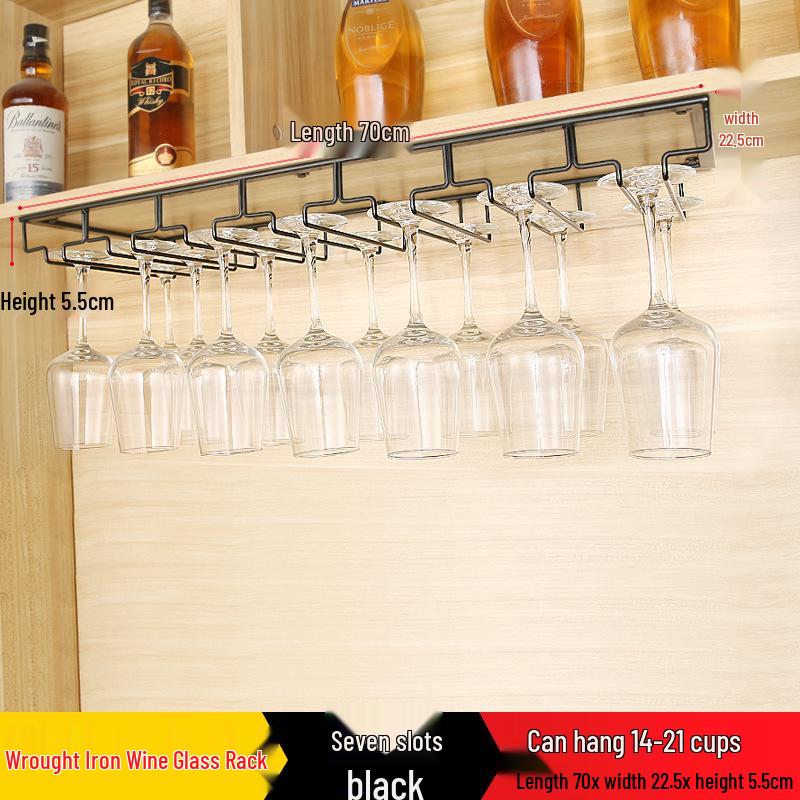 Red Wine Glass Hanging Rack for Stemware Display and Storage