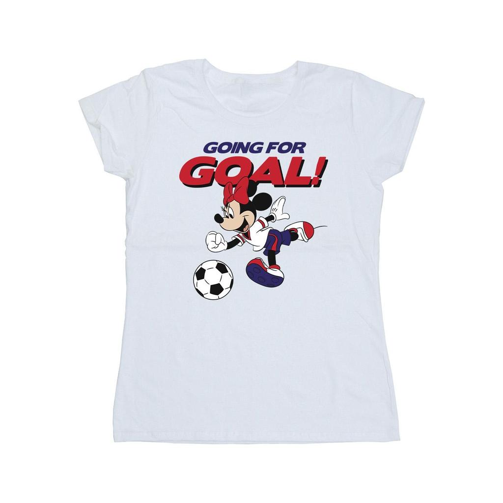 Disney Womens/Ladies Minnie Mouse Going For Goal Cotton T-Shirt