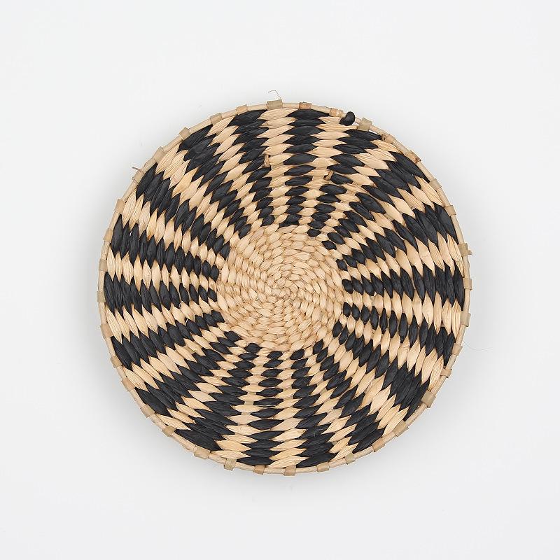 Bohemian Woven Wall Basket Set - Decorative Grass Hangings for Living Room or Entryway