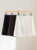 Rong Tai Vinegar Fiber Wool High-Waisted A-Line Mini Skirt - Elegant & Slimming for Petite Figures