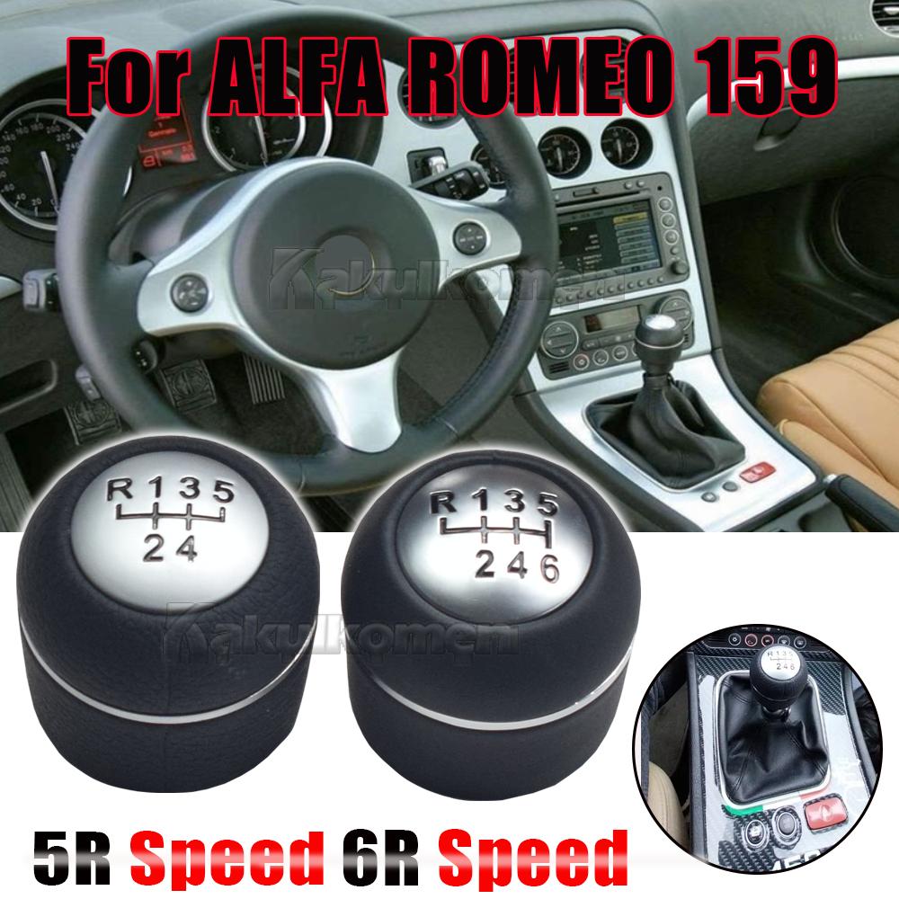 Manuell 5/6-Gang Auto Hand Speed Ball Schaltknauf Hebel Stock Stift Schalthebel Handball Für Alfa Romeo 159 Brera Spider Sportwagon