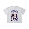 260 GSM Double Yarn 32 Count 100% Cotton Jujutsu Kaisen V6 Gojo Print Unisex Heavy Cotton T Shirt