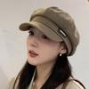 Spring and Autumn New Retro Octagonal Hat Women's Fashion Japanese and Korean British Face Small Newsboy Hat Internet Celebrity Painter Beret