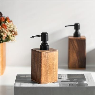 1PC Press Type Bathroom Hand Sanitizer Bottle Hotel Solid Wood Home Decoration Lotion Dispensing Bottle Home 200ml  400ml