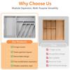 Silverware Silverware Tray for Kitchen Plastic Flatware Tableware Silverware Drawer Organizer Utensil Organizer with Li&Zhao Organizer, Drawer,